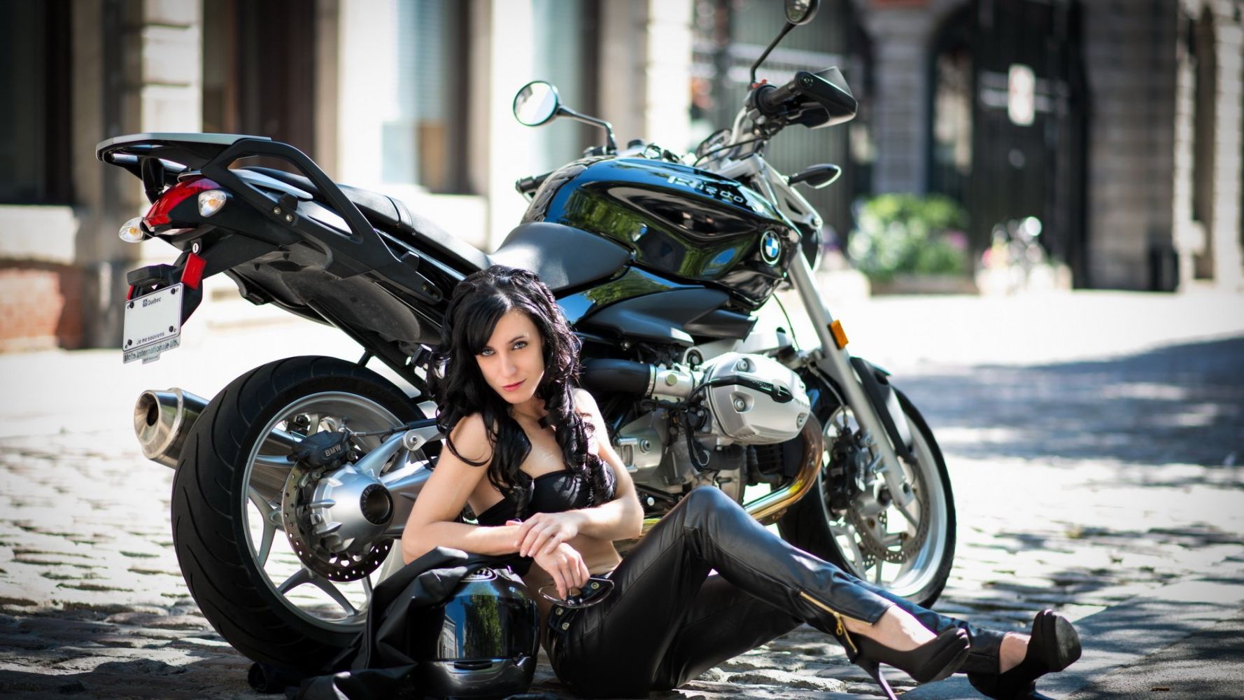 European women on bikes in Napeydo