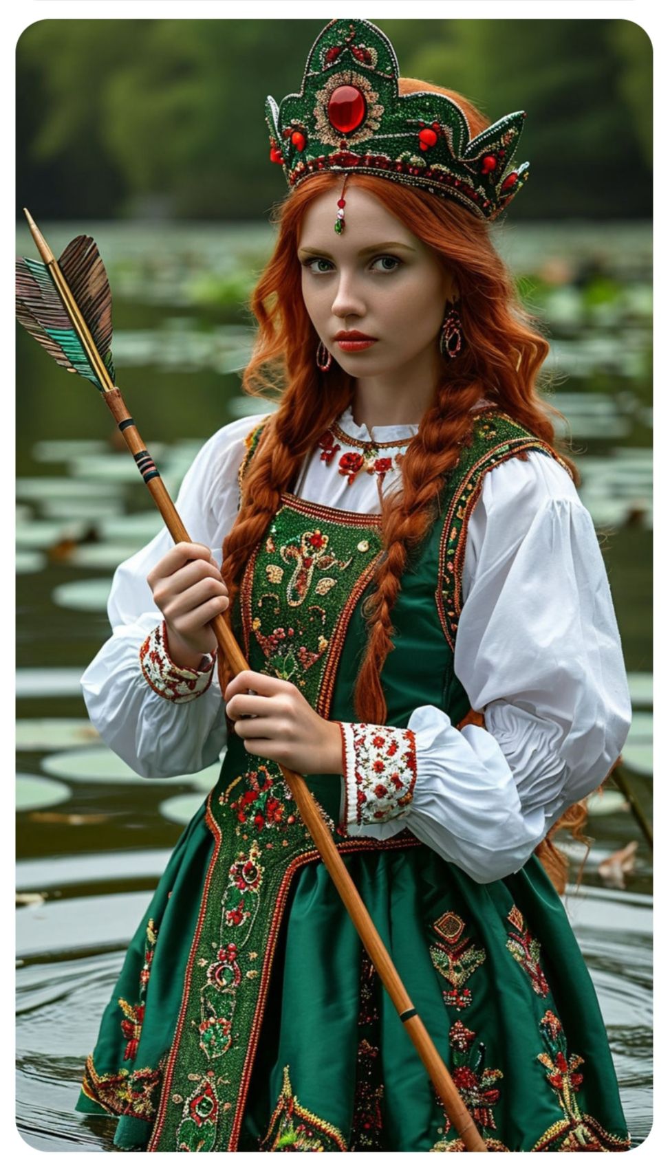 Nude girl Girls in Slavic costumes in Napeydo